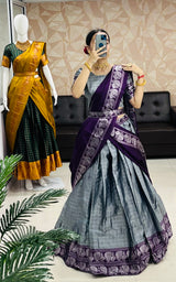 Modern Tradition: Kanjivaram Silk Lehenga with Banarsi Dupatta