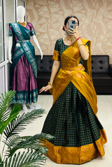 Silken Narayanpet Essence Half Sarees A Tapestry of South Indian Tradition and Timeless Elegance