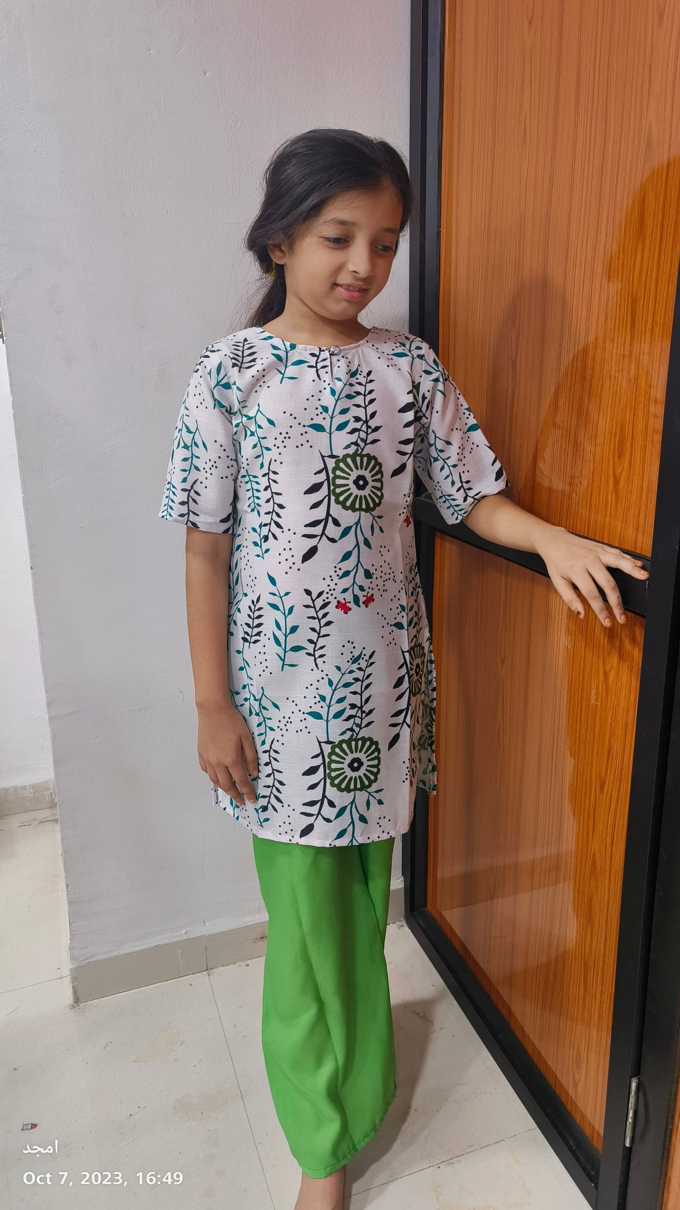 Trendy Cotton Rayon Printed Kurti With Pant