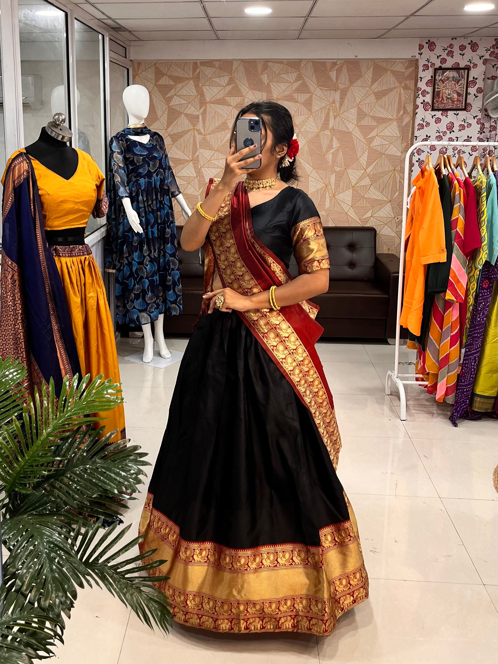 Kanjiveram Silk Zari Lehenga With Blouse Along With Banarsi Silk Dupatta