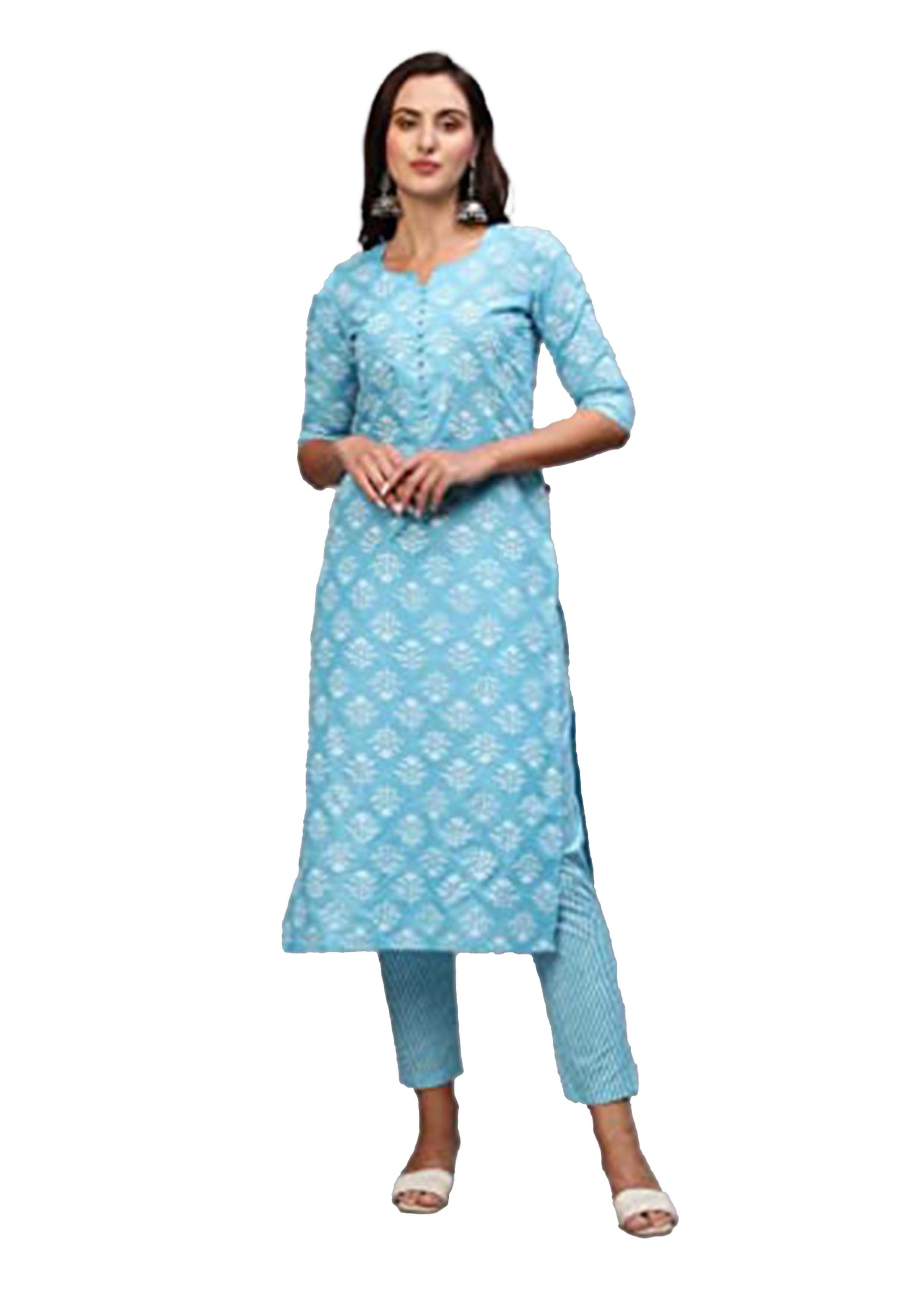 Women's Printed Kurti & Pant Set – Style Meets Comfort!