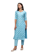 Women's Printed Kurti & Pant Set – Style Meets Comfort!