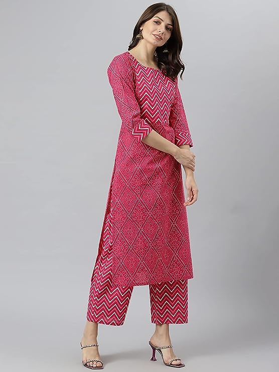 Fresh & Fabulous: Trendy Women's Printed Kurti & Pant Set for Every Mood!