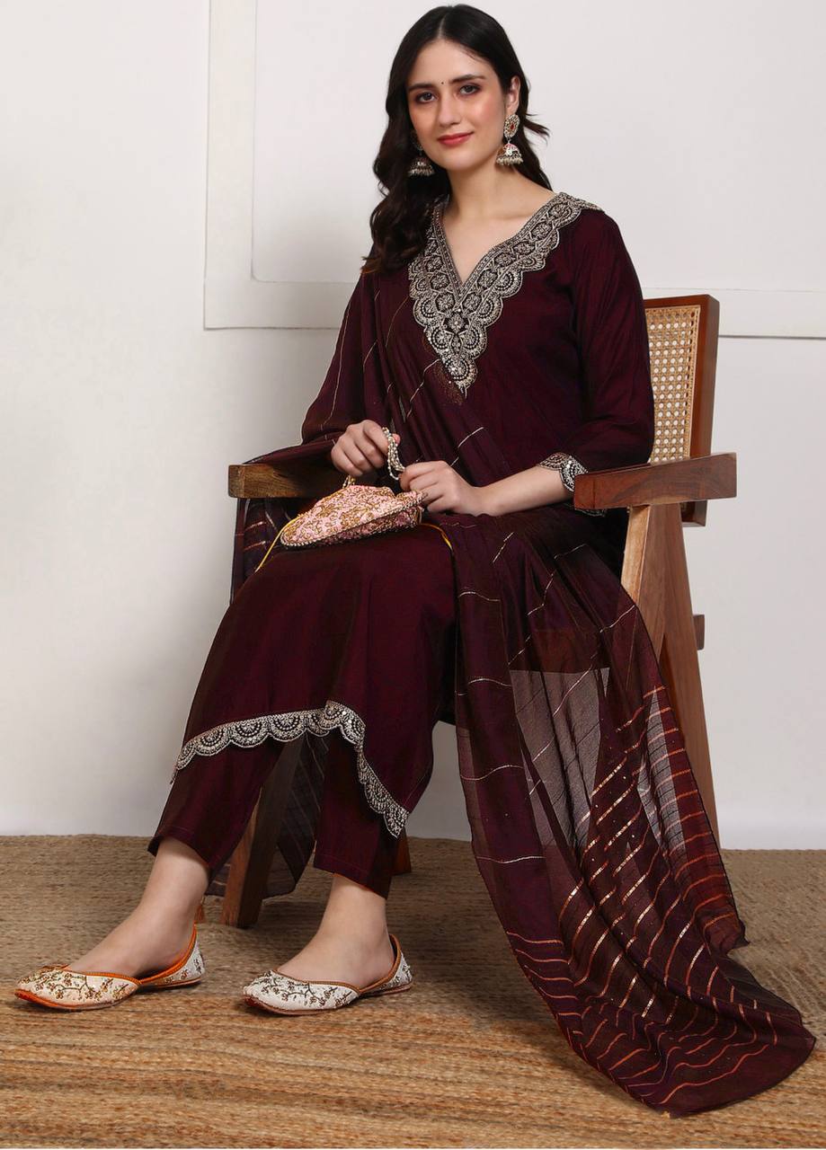 Presenting New Reyon beautiful suit set and dupatta