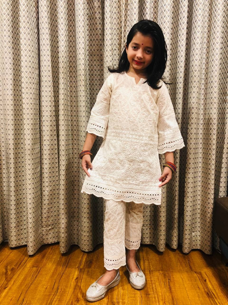 Readymade Kids Chikankari Kurti & Pant