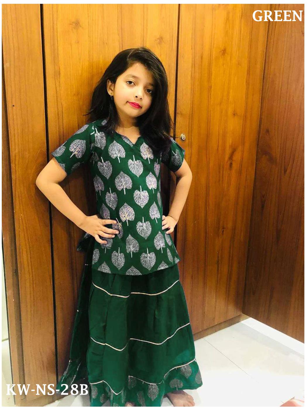 Kurti & Sharara in Rayon, Readymade For kids