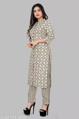 Beautifully Designed Women's Printed Kurti & Pant Set – Perfect for Any Season