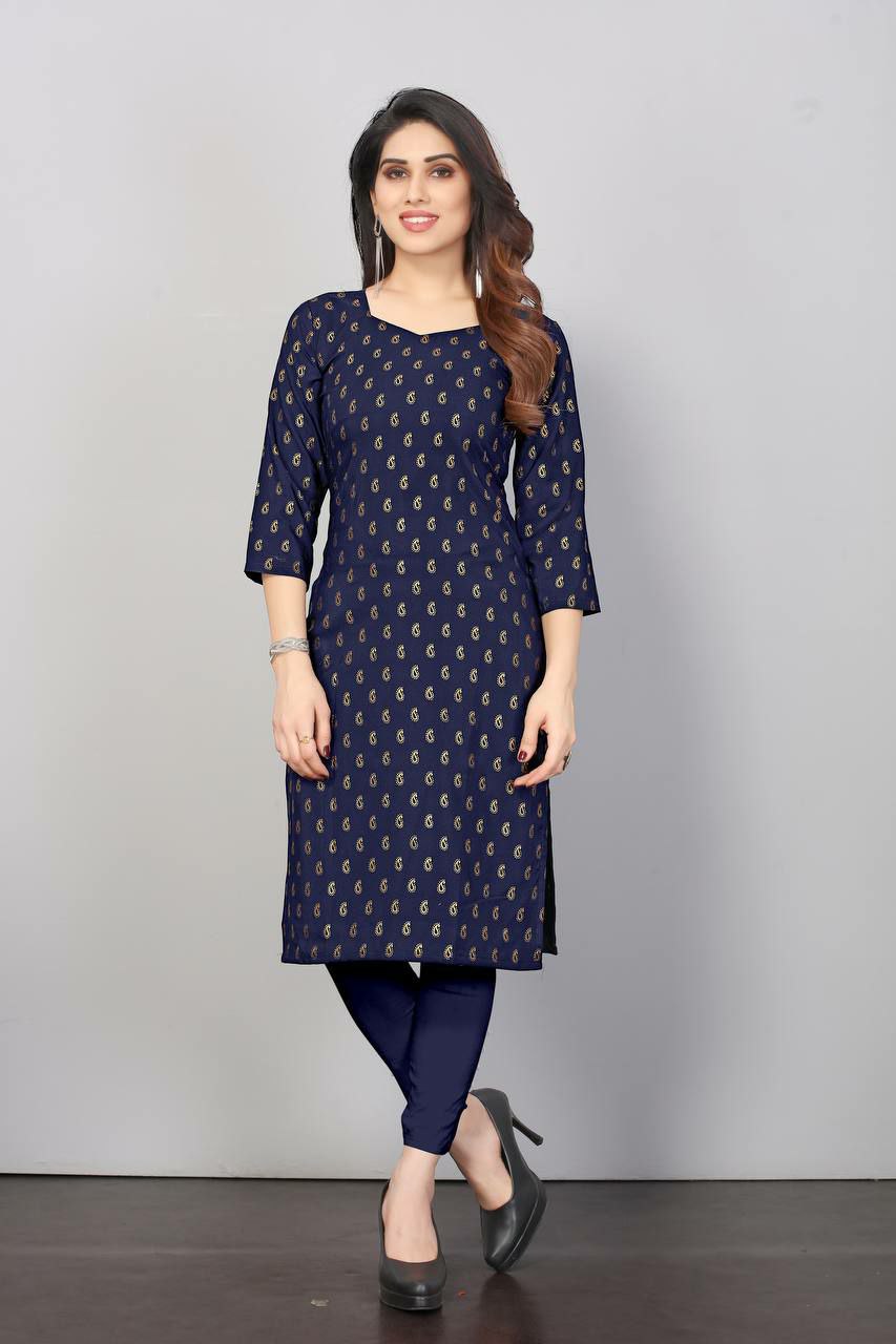 Crepe Printed Kurti Top For Women's/Krep dicetak kurti atas untuk wanita