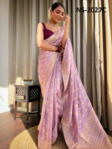 Beautiful Silk Printed Saree With Unstitched Blouse