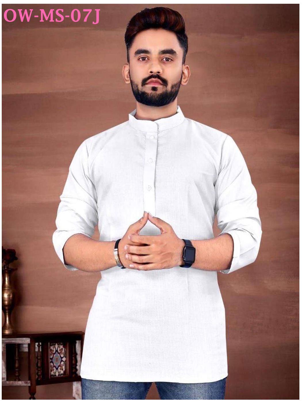 Sto 7Xl Casual Wear Cotton Blend Men’S Solid Kurta Collection