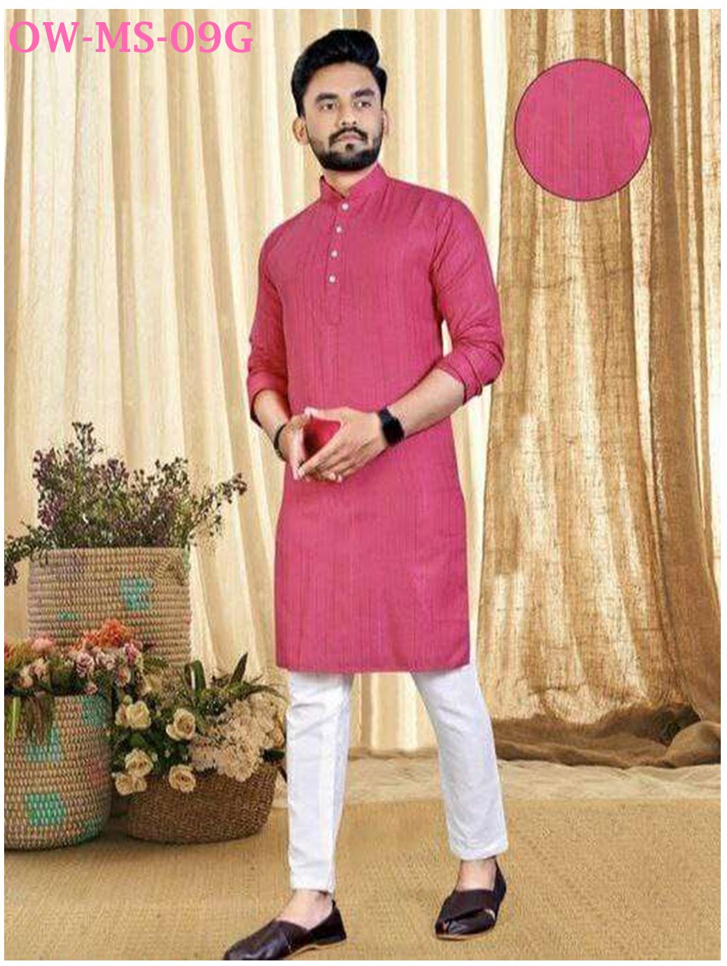 S To 7Xl Men’S Cotton Kurta &Payjama Lurex Work Concept