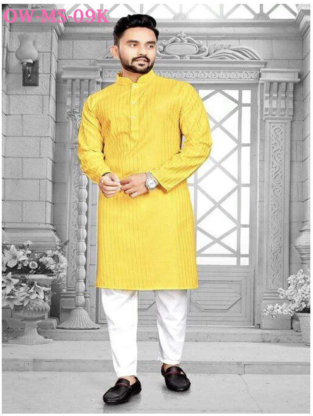 S To 7Xl Men’S Cotton Kurta &Payjama Lurex Work Concept