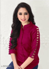 Daily Wear Heavy Crepe Kurti with Buttons