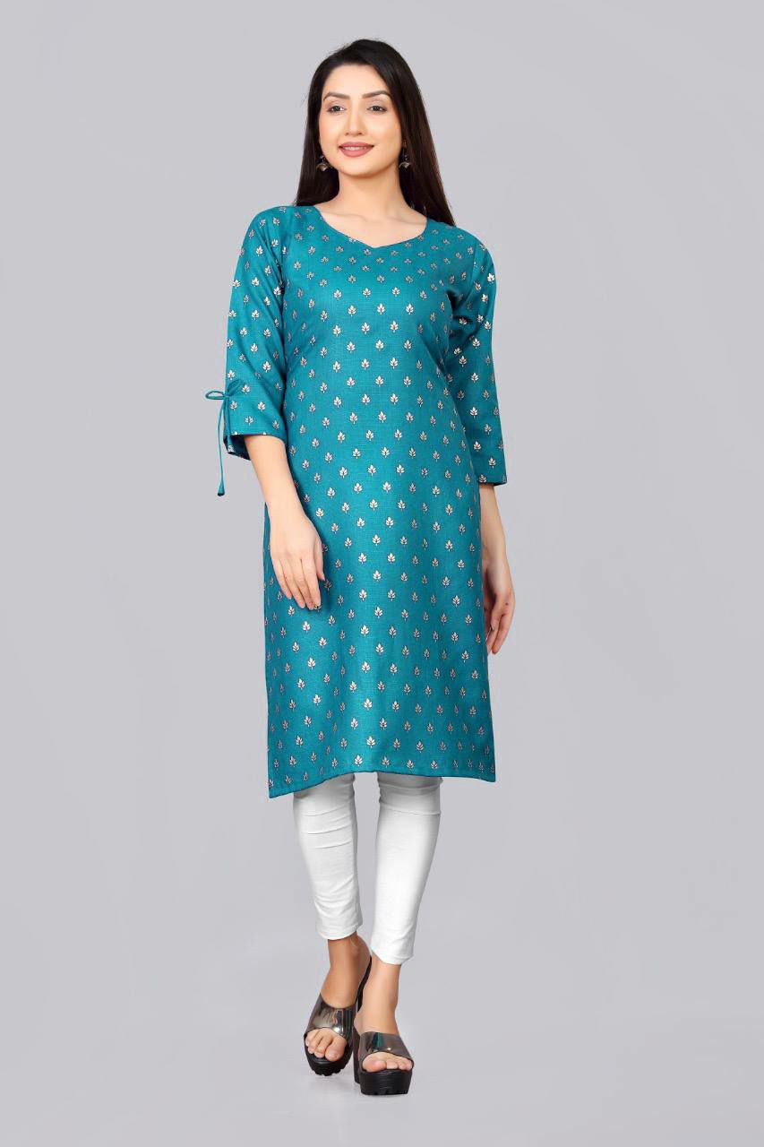 Crepe Printed Kurti Top For Women's/Krep dicetak kurti atas untuk wanita