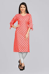 Crepe Printed Kurti Top For Women's/Krep dicetak kurti atas untuk wanita