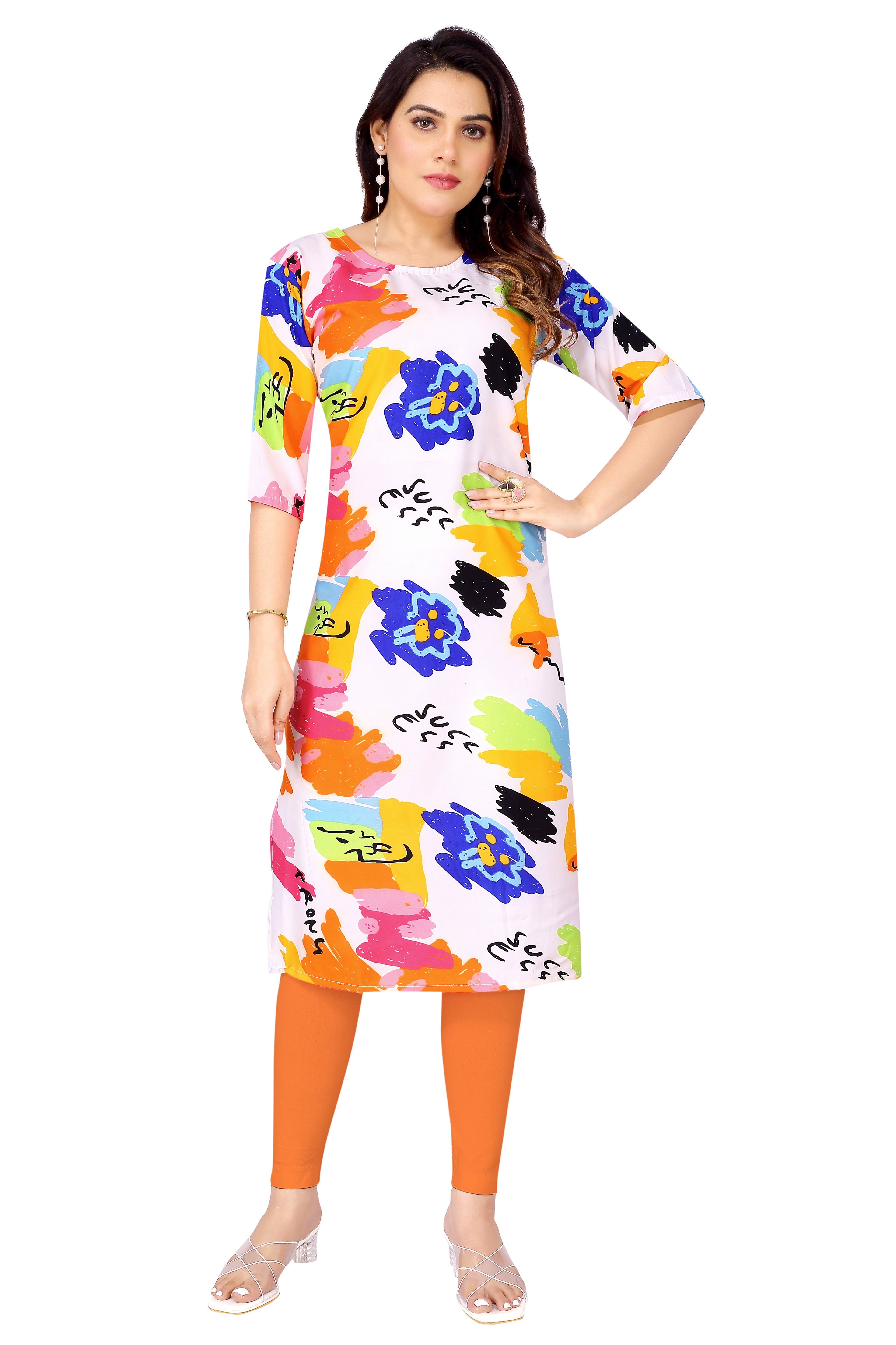 Daily Wear Stylish Crepe Digital Printed Kurti