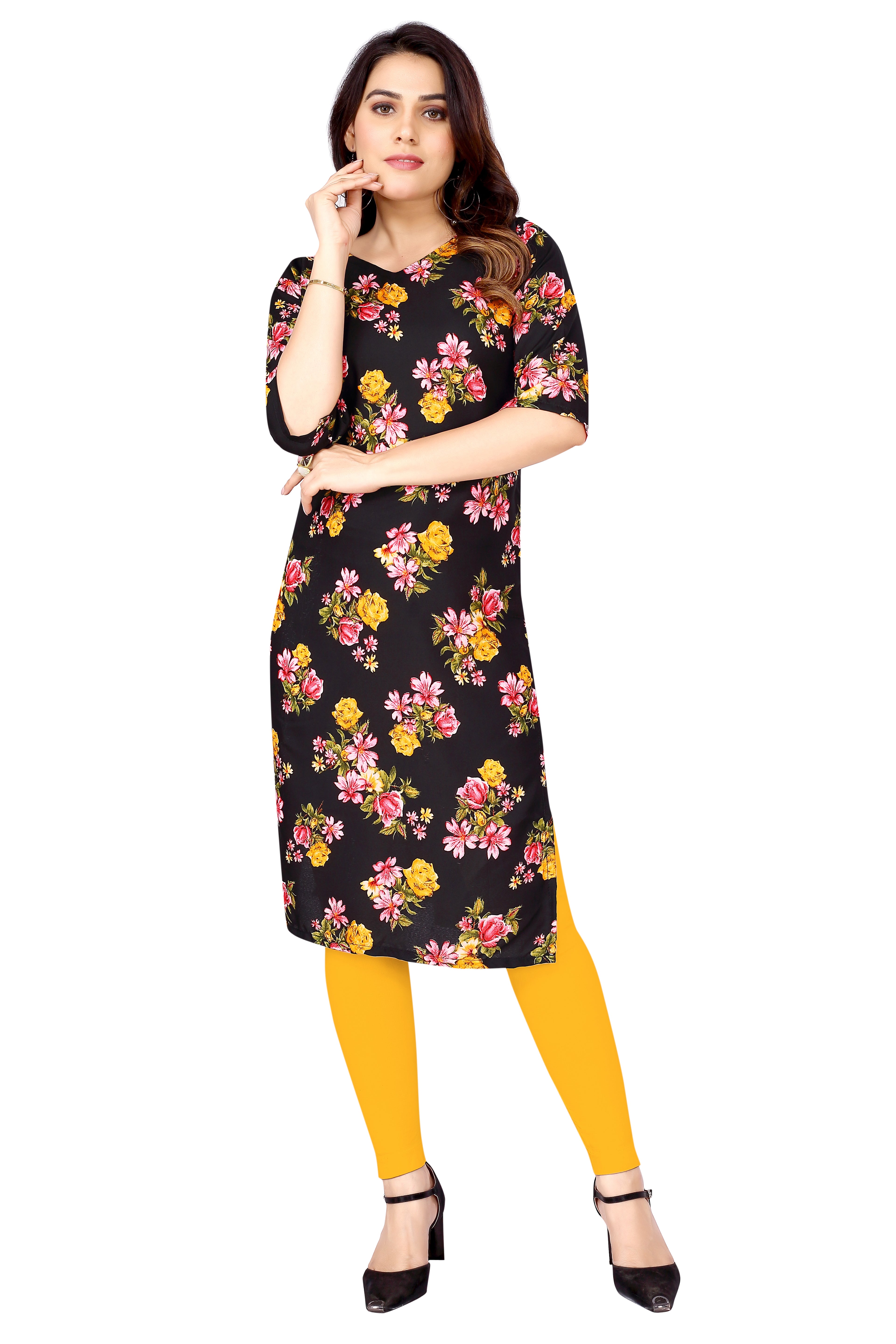 Daily Wear Stylish Crepe Digital Printed Kurti