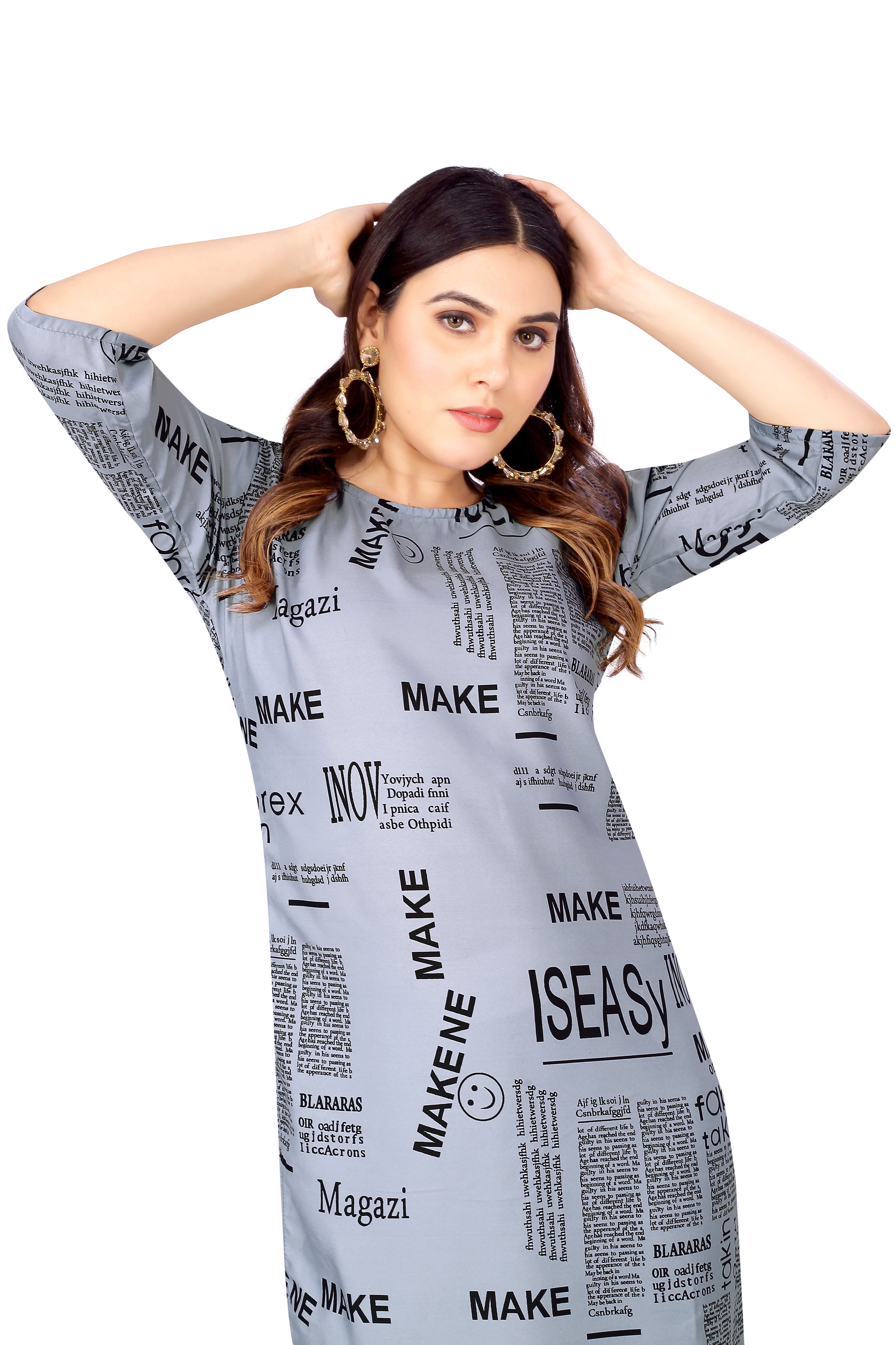 Daily Wear Stylish Crepe Digital Printed Kurti