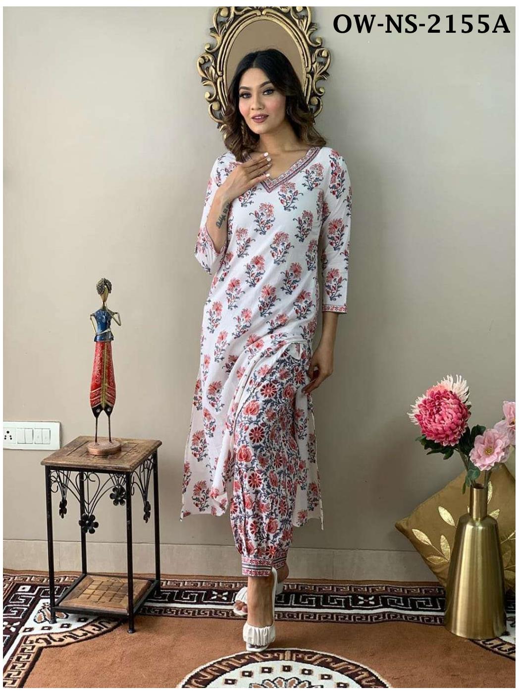 Pakaian Pejabat Ringkas yang Cantik Kurti Dengan Seluar 