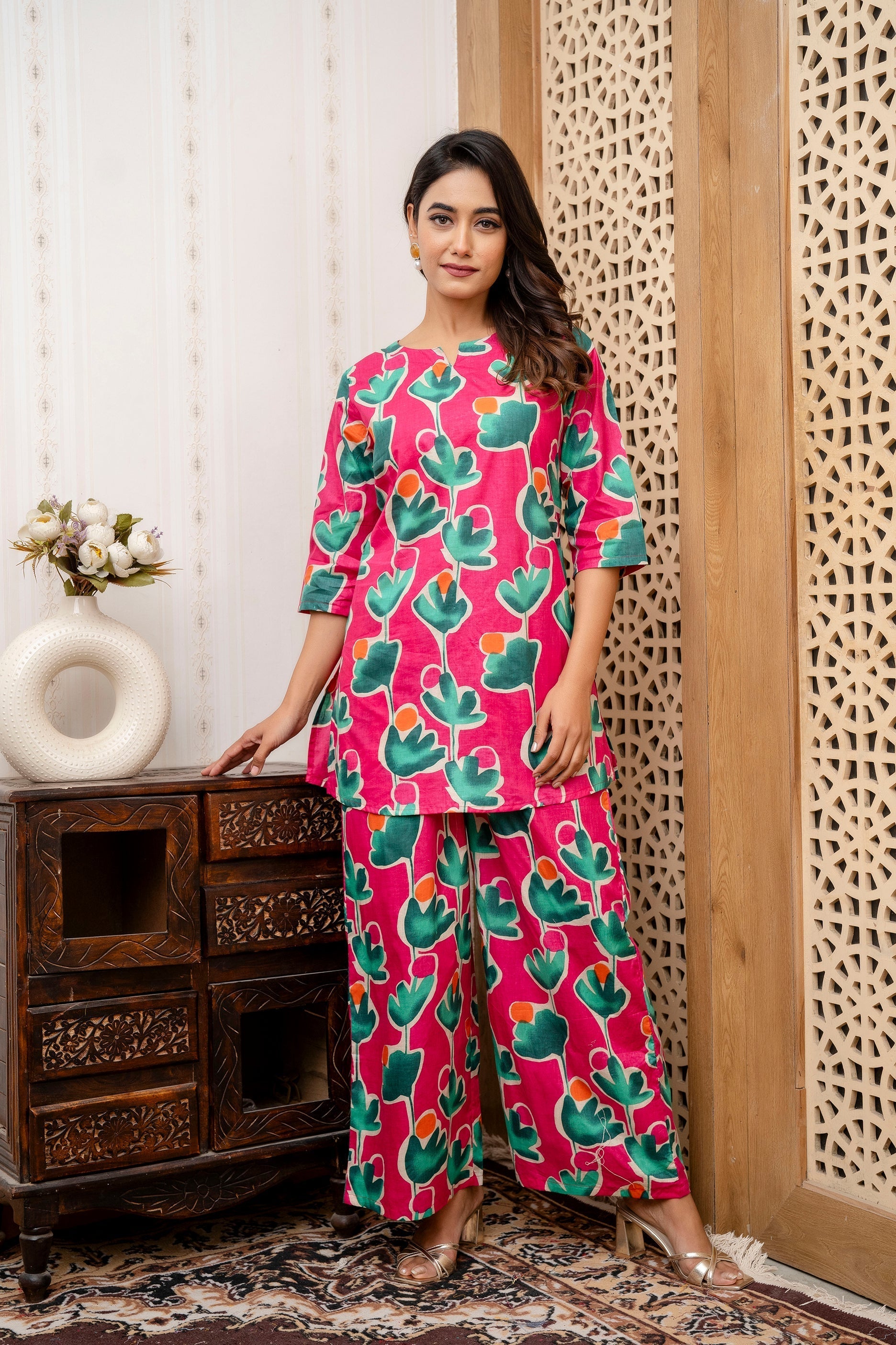 Sun-Kissed Prints and Effortless Fits Rayon Co-ord Set