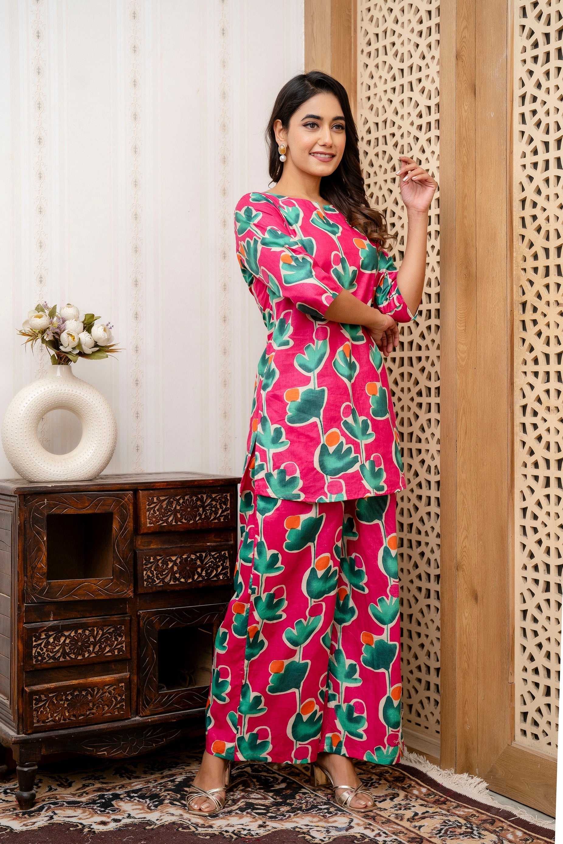 Sun-Kissed Prints and Effortless Fits Rayon Co-ord Set