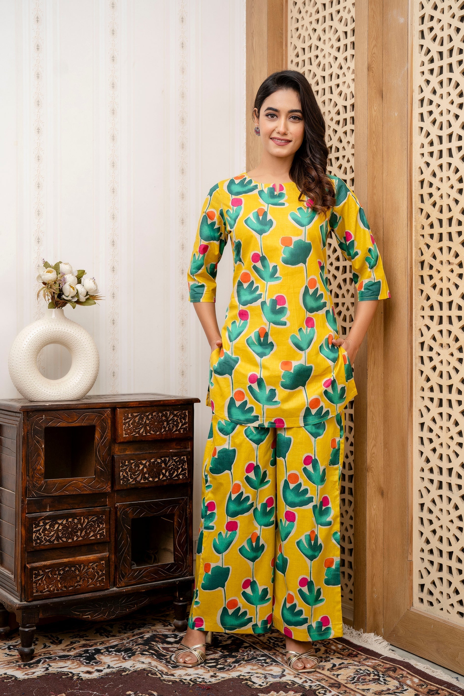 Free-Spirited Prints Meet Effortless Silhouettes Rayon Co-ord Set