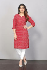 Crepe Printed Kurti Top For Women's/Krep dicetak kurti atas untuk wanita