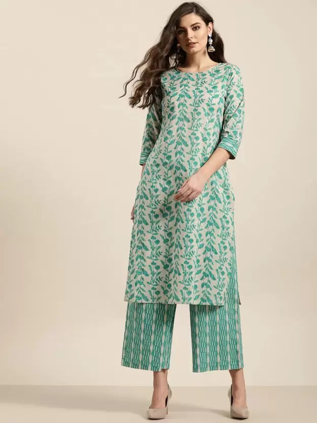 Stunning Women's Printed Kurti & Pant Set