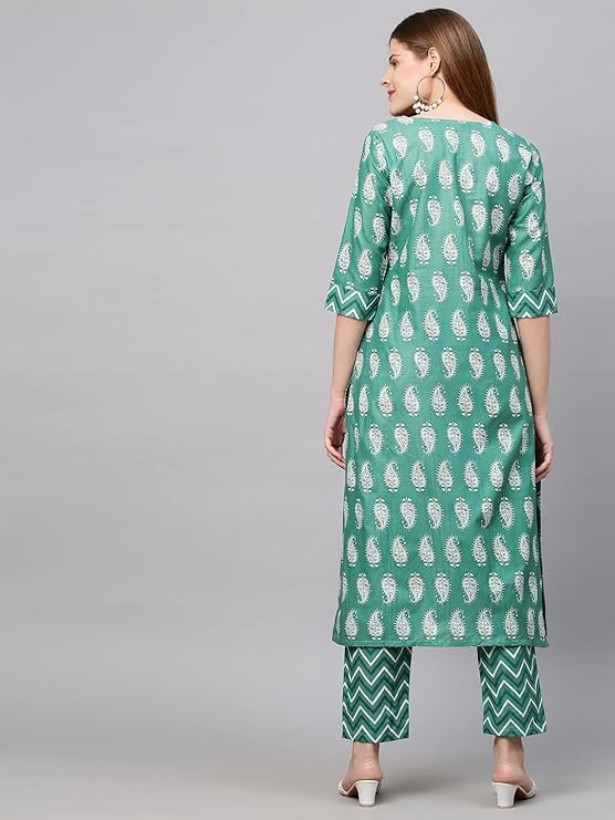 Cotton Printed Kurti and Pant Set for Comfortable Everyday Wear