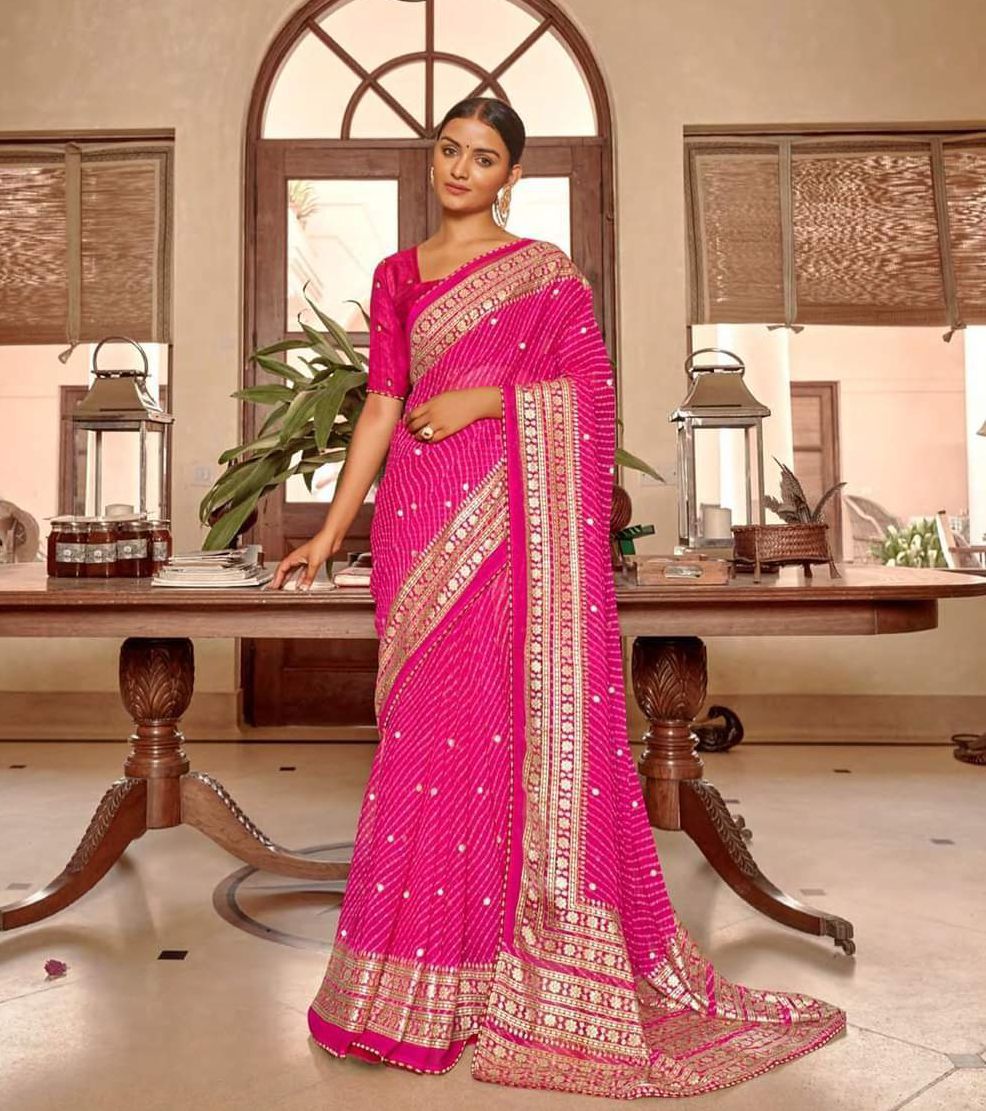 Presenting new beautiful georgette saree