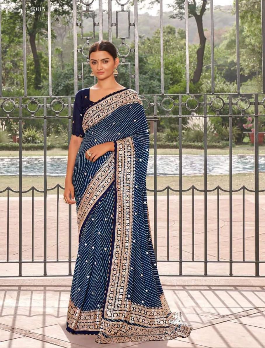 Presenting new beautiful georgette saree