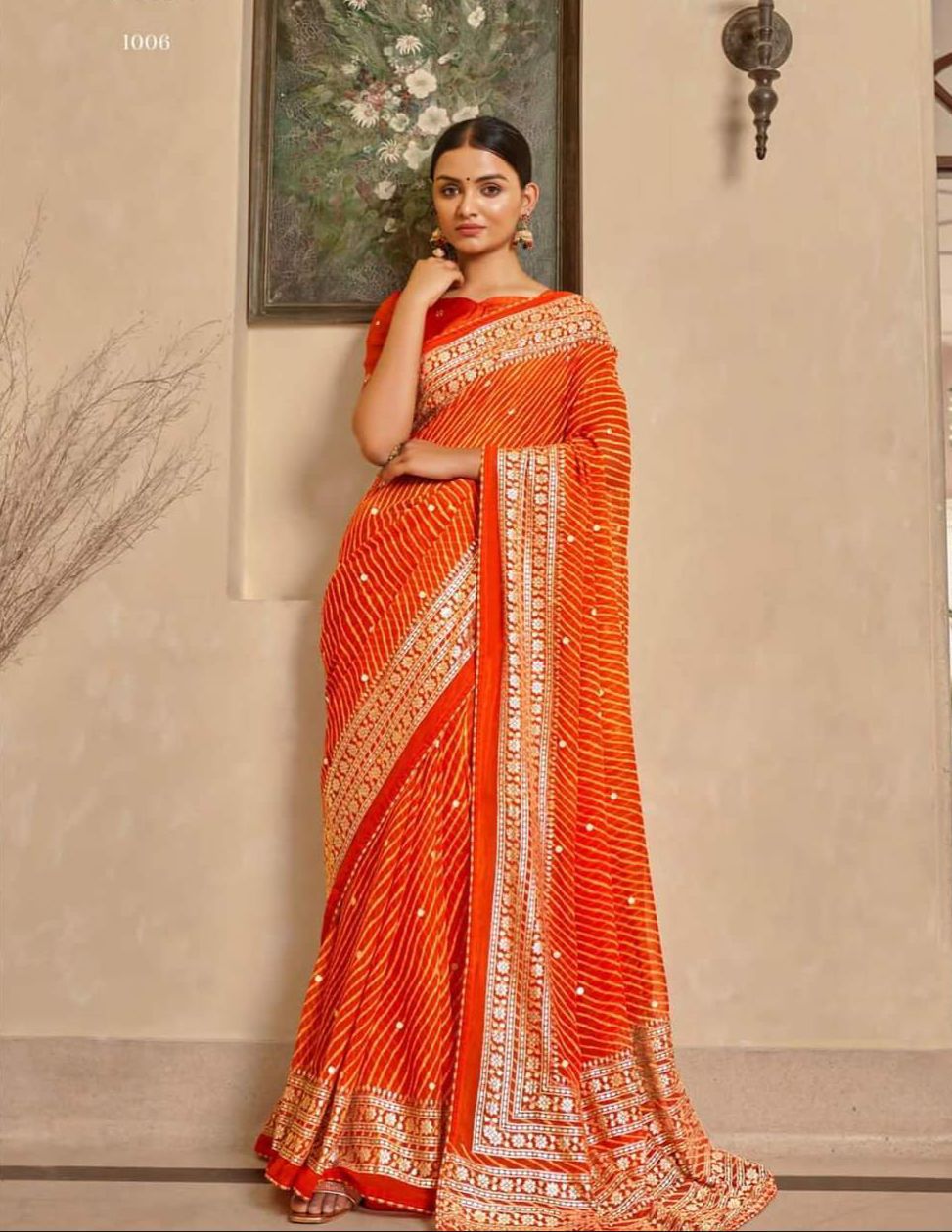 Presenting new beautiful georgette saree