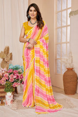 Beautiful printed ready to wear saree with small beautiful lace