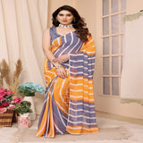 Beautiful printed ready to wear saree with small beautiful lace