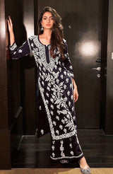 Heavy Rayon Fancy Chikankari Work Kurti Pant