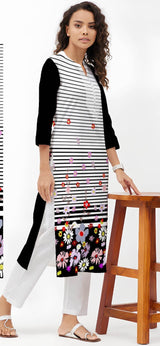 Daily Wear Stylish Crepe Digital Printed Kurti