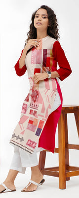 Daily Wear Stylish Crepe Digital Printed Kurti