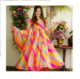Set Gaun Georgette Bercetak Bergaya Bergaya Dengan Dupatta 