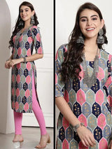 Digital Print Rayon Kurti - Stylish & Comfortable