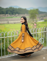 Kids Traditional Vichitra Silk Gown