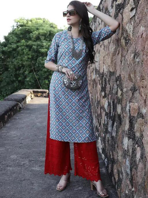 Digital Print Rayon Kurti - Stylish & Comfortable