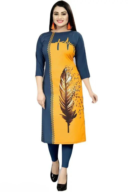 Daily Wear Stylish Crepe Digital Printed Kurti