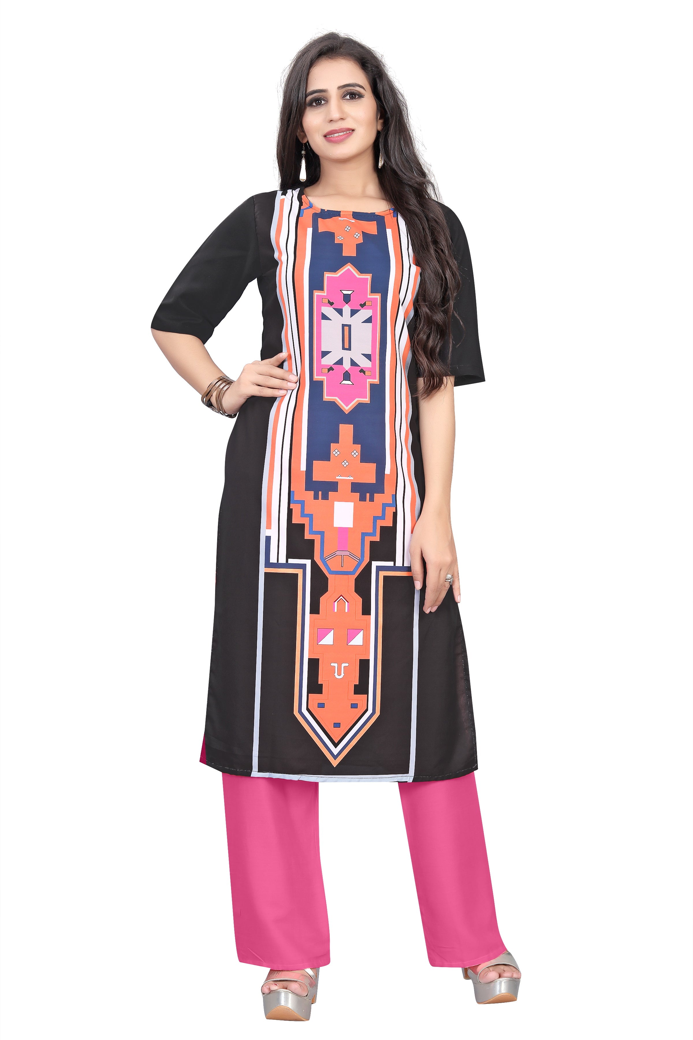 Daily Wear Stylish Crepe Digital Printed Kurti