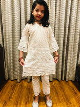 Readymade Kids Chikankari Kurti & Pant