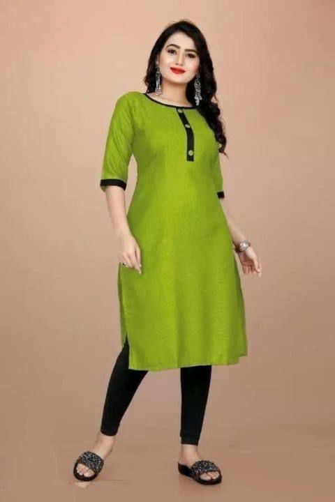 Elegant Plain Cotton Kurti for Women - Perfect Blend of Comfort and Style!