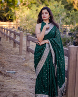 Beautiful Silk printed Saree with Unstitched Blouse