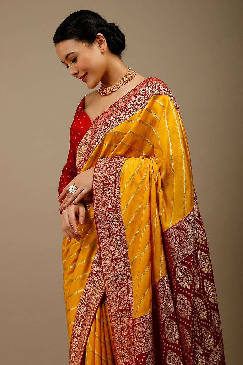 Beautiful Softy Kanjivaram Silk Saree With Unstiched Brocade Blouse