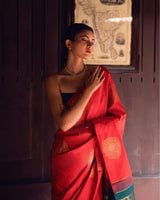 Beautiful Silk Printed Saree With Unstitched Blouse