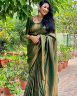 Beautiful Silk Printed Saree With Unstitched Blouse