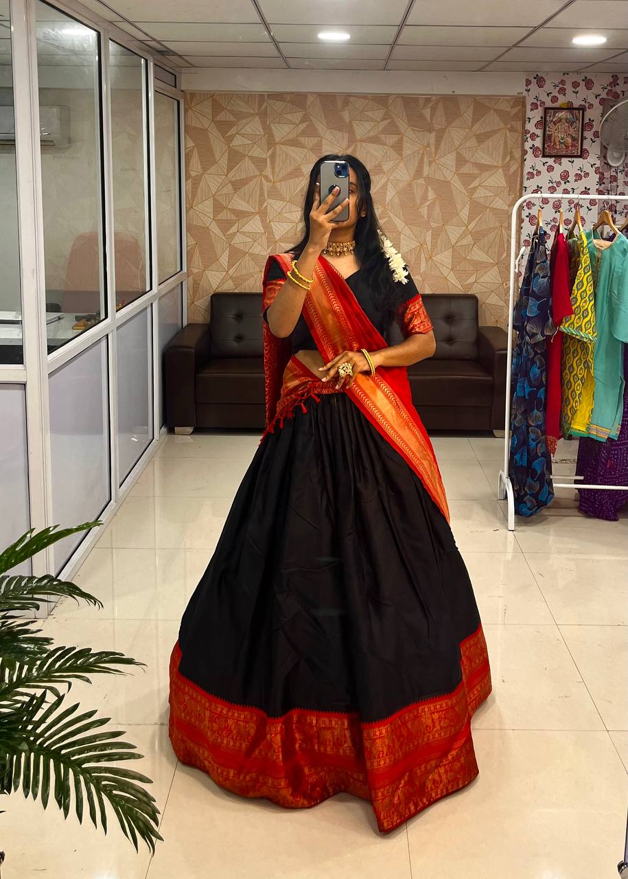 Stay Trendy with Our New Arrival Half Sarees Perfectly Designed for Modern South Indian Elegance